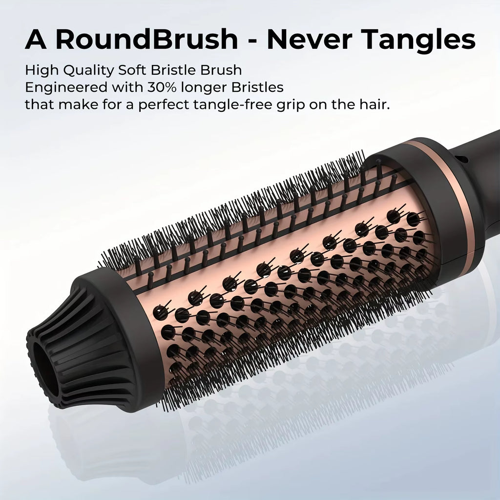 Professional Electric Hair Curler and Straightener with Anti-Scald Thermal Brush and Hot Comb Features