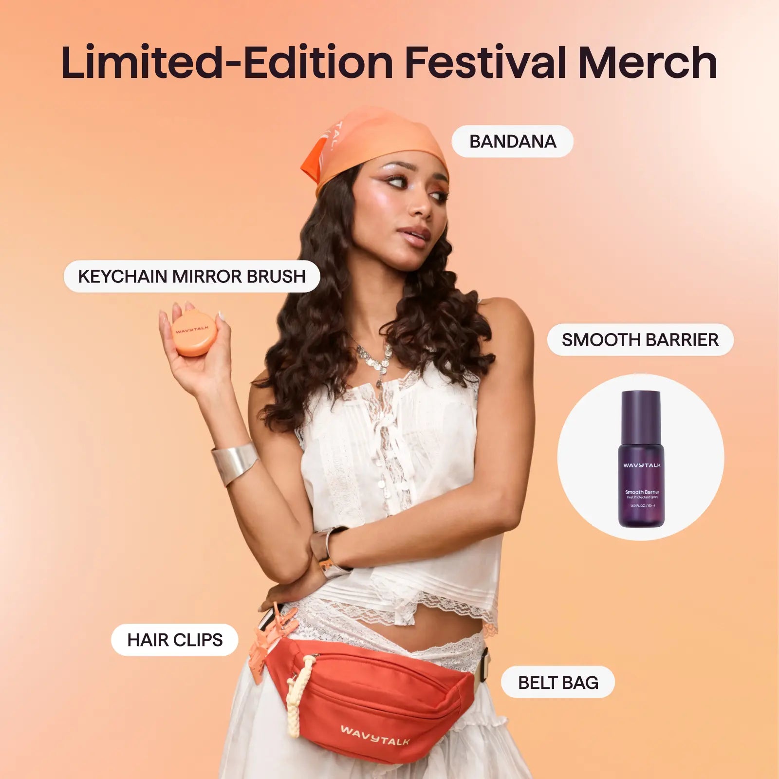 Wavytalk Blowout Boost VIP Volume Festival Bundle, Thermal Brush 1.5 Inch for Blowout Look, Tourmaline Ceramic Negative Ion Technology, 5 Temperature Settings Dual Voltage