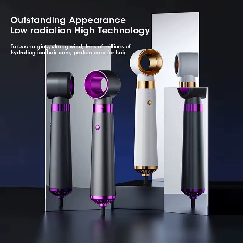 5-in-1 Multifunctional Hair Dryer and Hot Air Comb with Automatic Curling Rod and Straightening Features for Quick Salon-Quality Styling