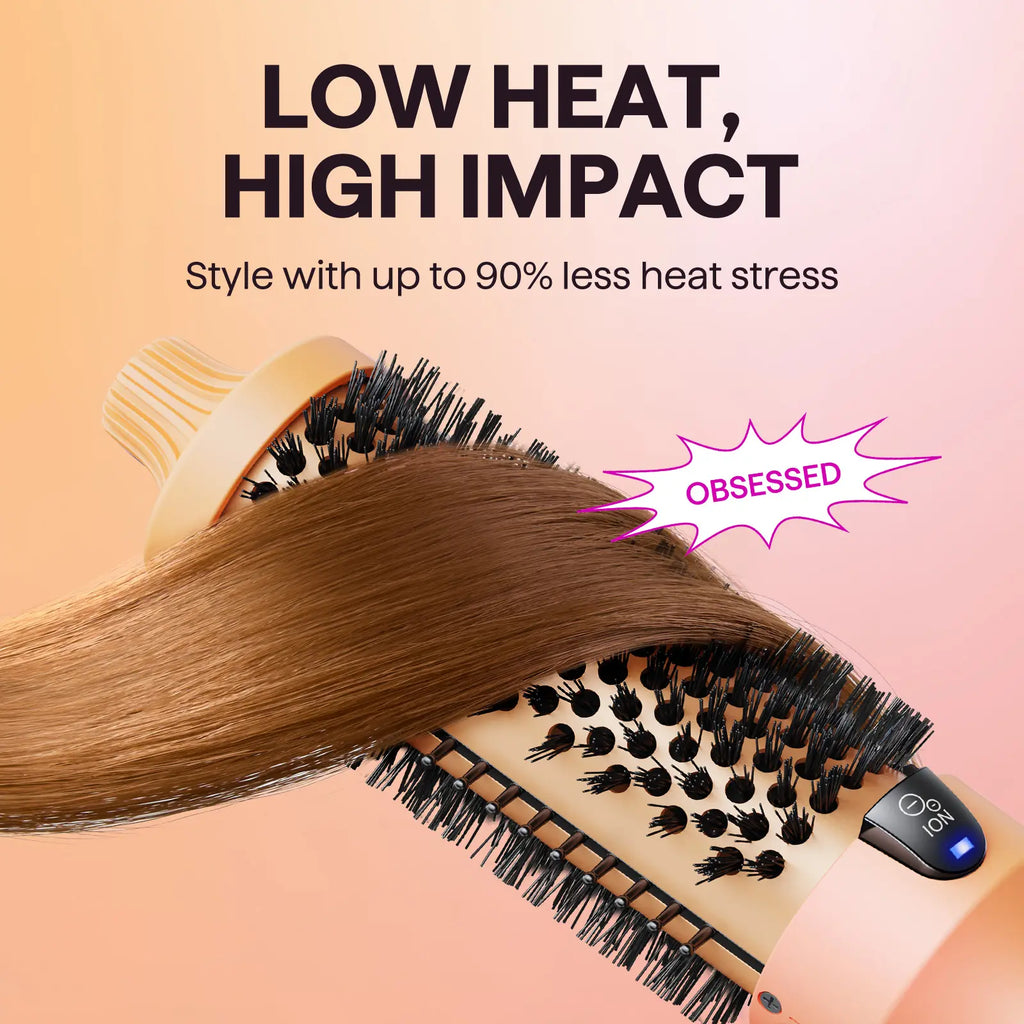 Wavytalk Blowout Boost VIP Volume Festival Bundle, Thermal Brush 1.5 Inch for Blowout Look, Tourmaline Ceramic Negative Ion Technology, 5 Temperature Settings Dual Voltage